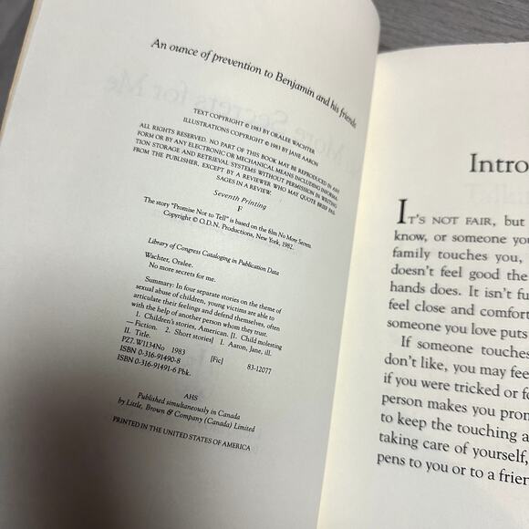 No More Secrets for Me Oralee Wachter Jane Aaron 1983 Paperback Book - Picture 5 of 9